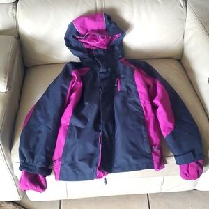 Kids Kamik ski coat size 12 purple /grey great condition